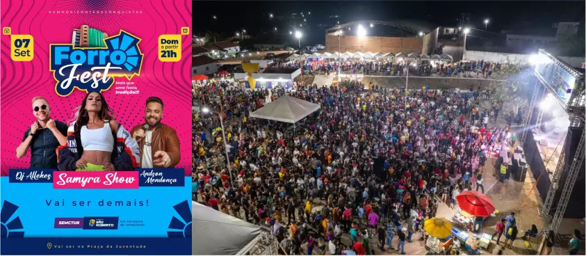 SÃO ROBERTO: SAMYRA SHOW, ANDSON MENDONÇA E DJ ALLEKES COMANDARÃO O FORRÓ FEST 2025
